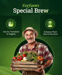 Close-up of FoxFarm Grow Big Hydroponic Plant Food label