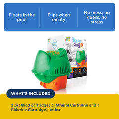 Close-up of FROG Flippin' FROG XL cartridge with sanitizing minerals