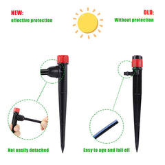 Close-up of FULAIERGD 360-degree adjustable drip emitter