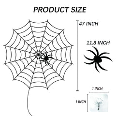 Close-up of FUNPENY Halloween Spider with web lights