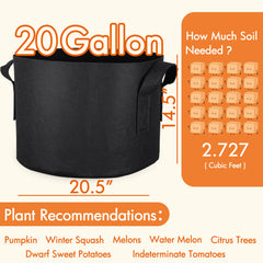 Close-up of Gardzen grow bag showing heavy-duty handles and stitching