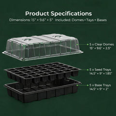 Close-up of Gardzen seed starter tray showing adjustable vents