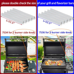 Close-up of GasSaf Flavorizer Bars dimensions and shape