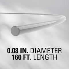 Close-up of Greenworks 0.080 inch trimmer line twist design