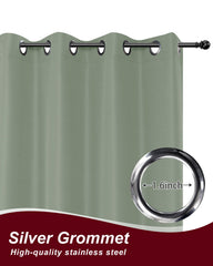 Close-up of grommet design on outdoor curtain