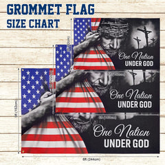 Close-up of grommet on FLAGWIX American Flag
