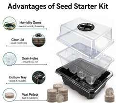 Close-up of Halatool seed tray with humidity lid