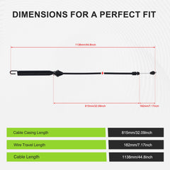 Close-up of Harbot 175067 stainless steel clutch cable