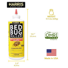 Close-up of HARRIS Bed Bug Powder puffer tip for easy application