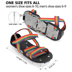 Close-up of heavy-duty spikes on DenForste Lawn Aerator Shoes