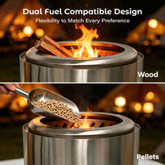 Close-up of HGD Small Tabletop Fire Pit ignition controls