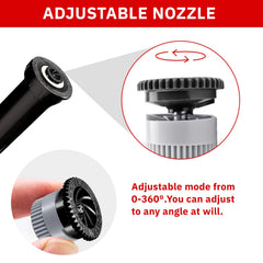 Close-up of HolyMaji variable arc nozzle made from POM plastic