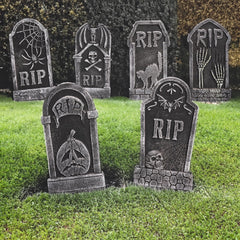 Close-up of Hourleey Foam Tombstone showing unique design