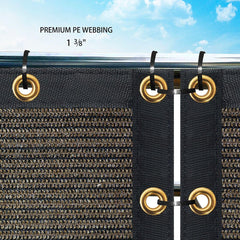 Close-up of HOUSSITY privacy screen with zip ties