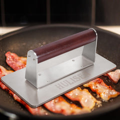 Close-up of HULISEN 9-Inch Grill Press smooth surface