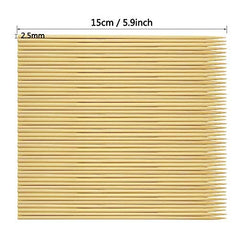 Close-up of Hysagtek bamboo skewers sharp pointed tips