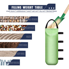 Close-up of IALNAI Canopy Weights Sand Bags handle