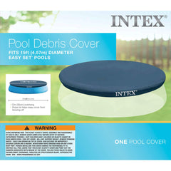Close-up of Intex pool cover material and texture
