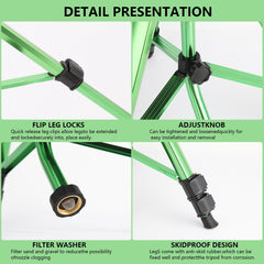 Close-up of IrrStpro Green Sprinkler head and nozzle