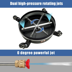 close-up of janz surface cleaner stainless steel body
