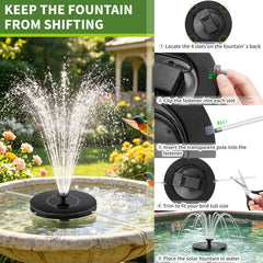 Close-up of Jbobbju Solar Fountain's nozzles