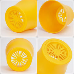 Close-up of JERIA 4-inch plastic pot with drainage holes