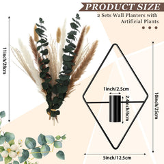 Close-up of Jexine Wall Planter with Artificial Plant
