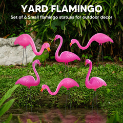 Close-up of JOYIN flamingo yard ornament head up