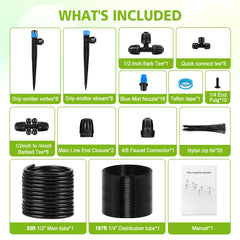 Close-up of Kafuzi drip sprinkler and quick connect parts