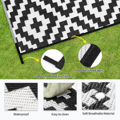 Close-up of Kalafun Outdoor Patio Rug texture
