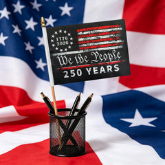 Close-up of KERDA USA Flag stitching details
