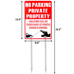 Close-up of Kichwit No Parking Sign showing bold letters