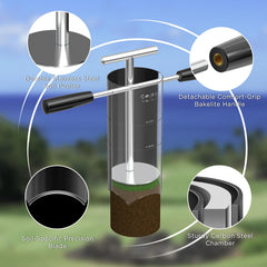 Close-up of KINGTOP Golf Hole Cutter carbon steel blade
