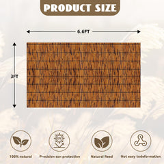 Close-up of KOIUEYW Bamboo Reed Fencing texture