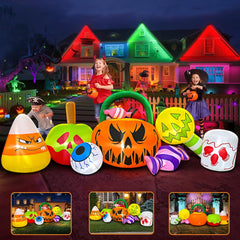Close-up of KOOY Halloween inflatable pumpkin decoration