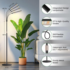 Close-up of Kullsinss grow light showing the LED heads and controls