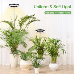 Close-up of LBW grow light showing adjustable height feature