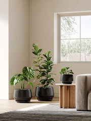 Close-up of LE TAUCI Ceramic Planter's matte glaze finish