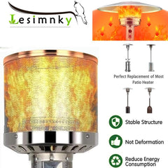 Close-up of Lesimnky emitter screen showing stainless steel construction