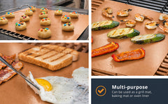 Close-up of Linda's Essentials BBQ Copper Grill Mat