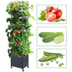 Close-up of LINEX garden bed self-watering reservoir system