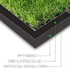 Close-up of LITA Artificial Grass texture showing high pile