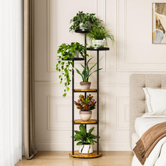Close-up of LMGVRZK 6-Tier Indoor Plant Stand's top tier