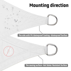 Close-up of LOVE STORY shade sail D-ring