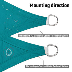Close-up of LOVE STORY Shade Sail's durable 160GSM PES material
