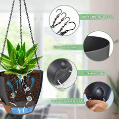 Close-up of Lucieblessdesign self-watering hanging planter drainage holes