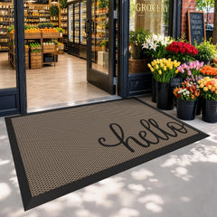 Close-up of LUMI Welcome Door Mat fibers and textures