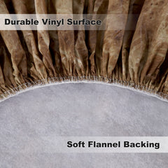 Close-up of LUSHVIDA Round Tablecloth Brown Marble texture
