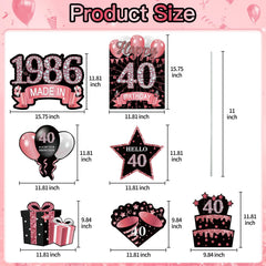 Close-up of MADE IN 1986 yard sign for birthday celebrations
