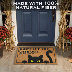 Close-up of MAINEVENT Funny Door Mat texture and fibres